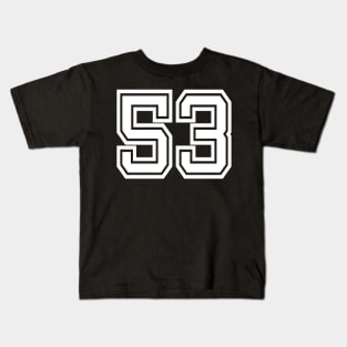 Number 53 for a sports team, group, or community T-Shirt Kids T-Shirt